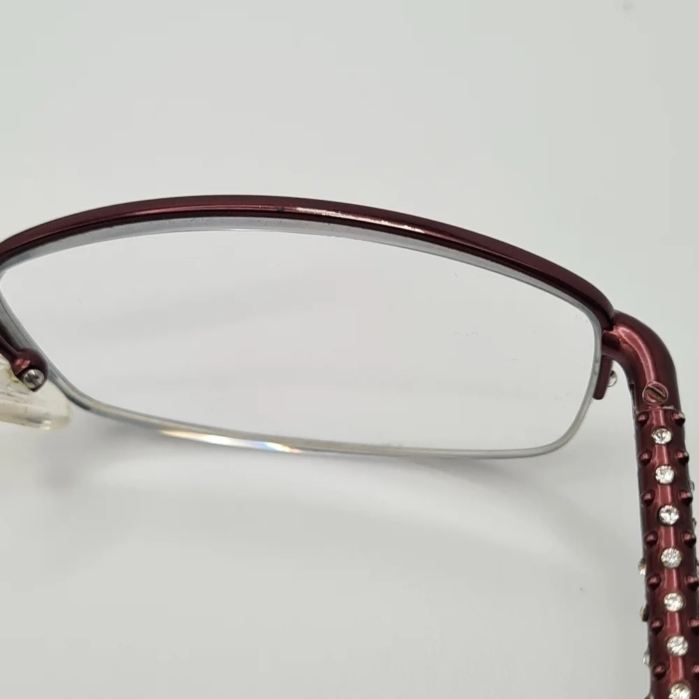 Guess by Marciano GM 113 Eyeglasses Frame Half Rim 53-17-135 Burgundy Red